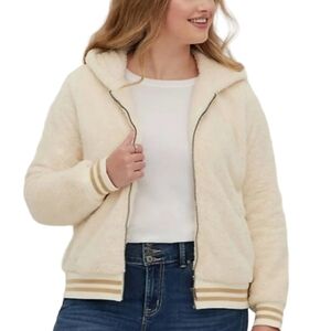 NWT Torrid Varsity Fleece Jacket Size Med Plus